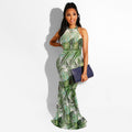 Sexy Sexy Printed Sleeveless Maxi Dress