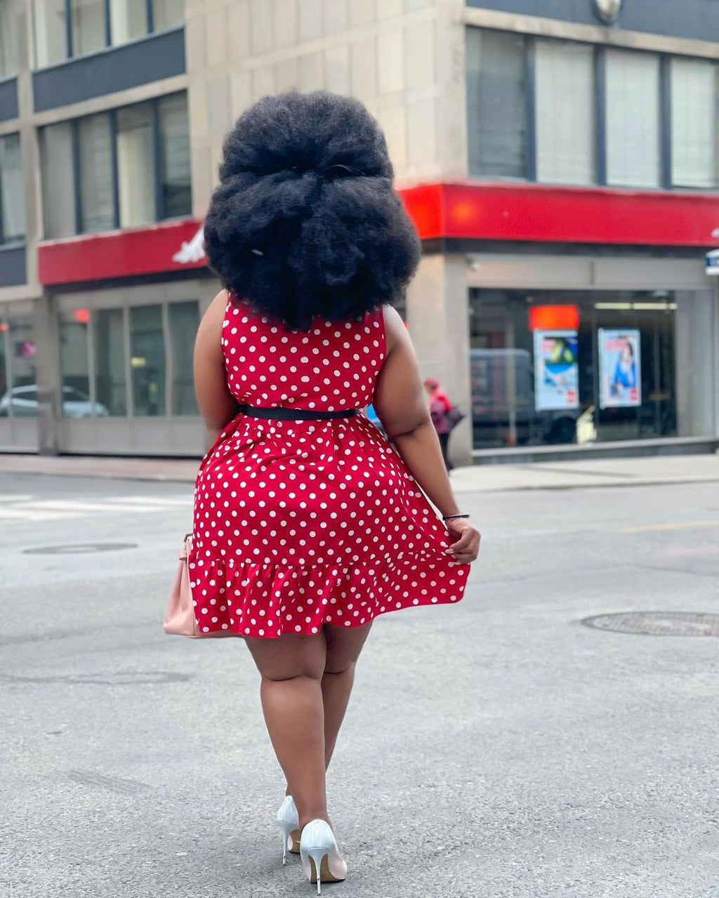 Sexy Plus Size Polka Dot Print Sleeveless Mini Dress